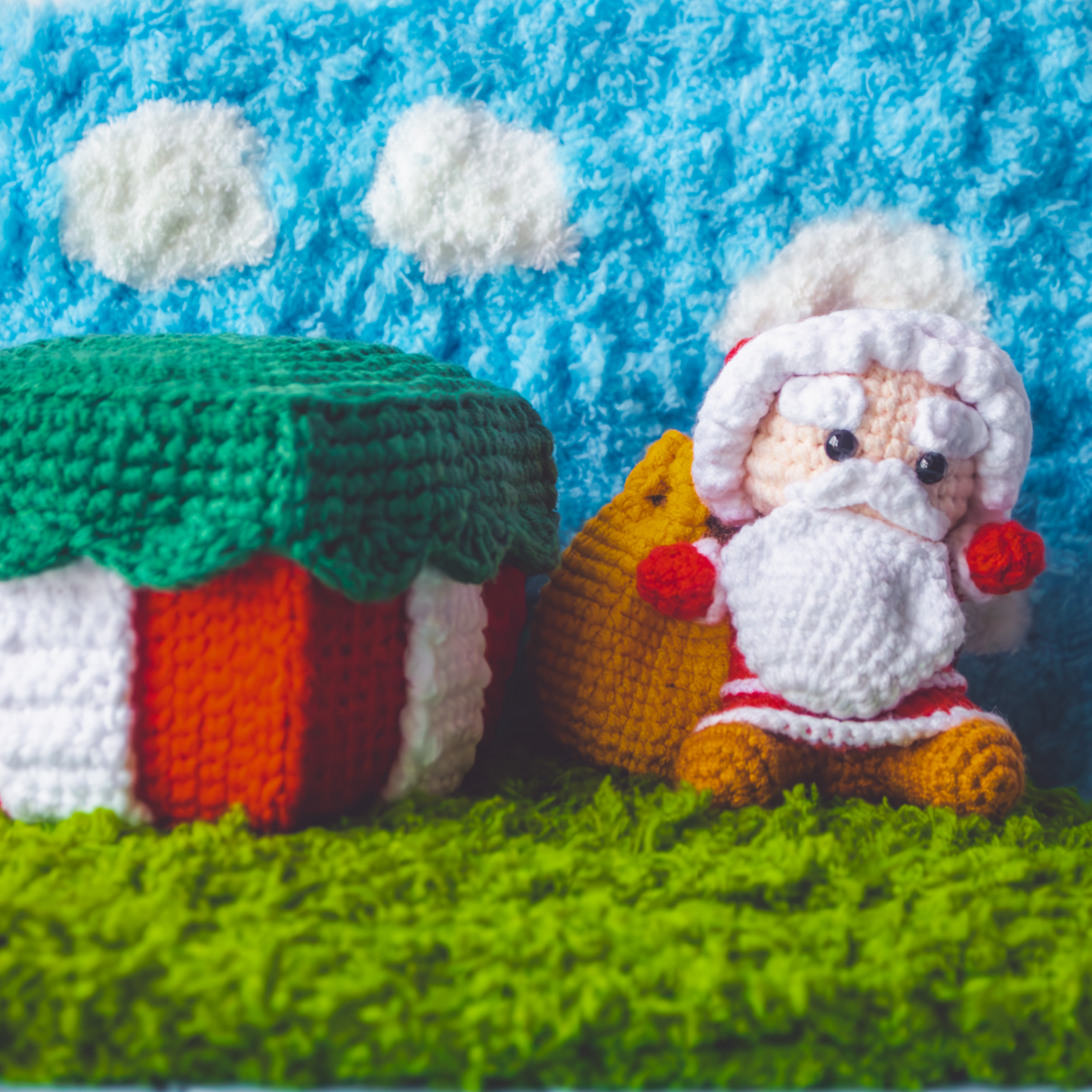 🎄 Crochet Santa Claus and Gift Box Pattern & Material Package🎄Pattern Tutorial PDF & Material Package