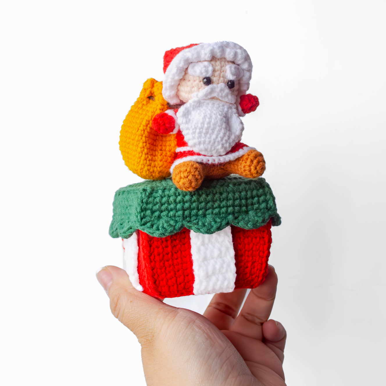🎄 Crochet Santa Claus and Gift Box Pattern & Material Package🎄Pattern Tutorial PDF & Material Package