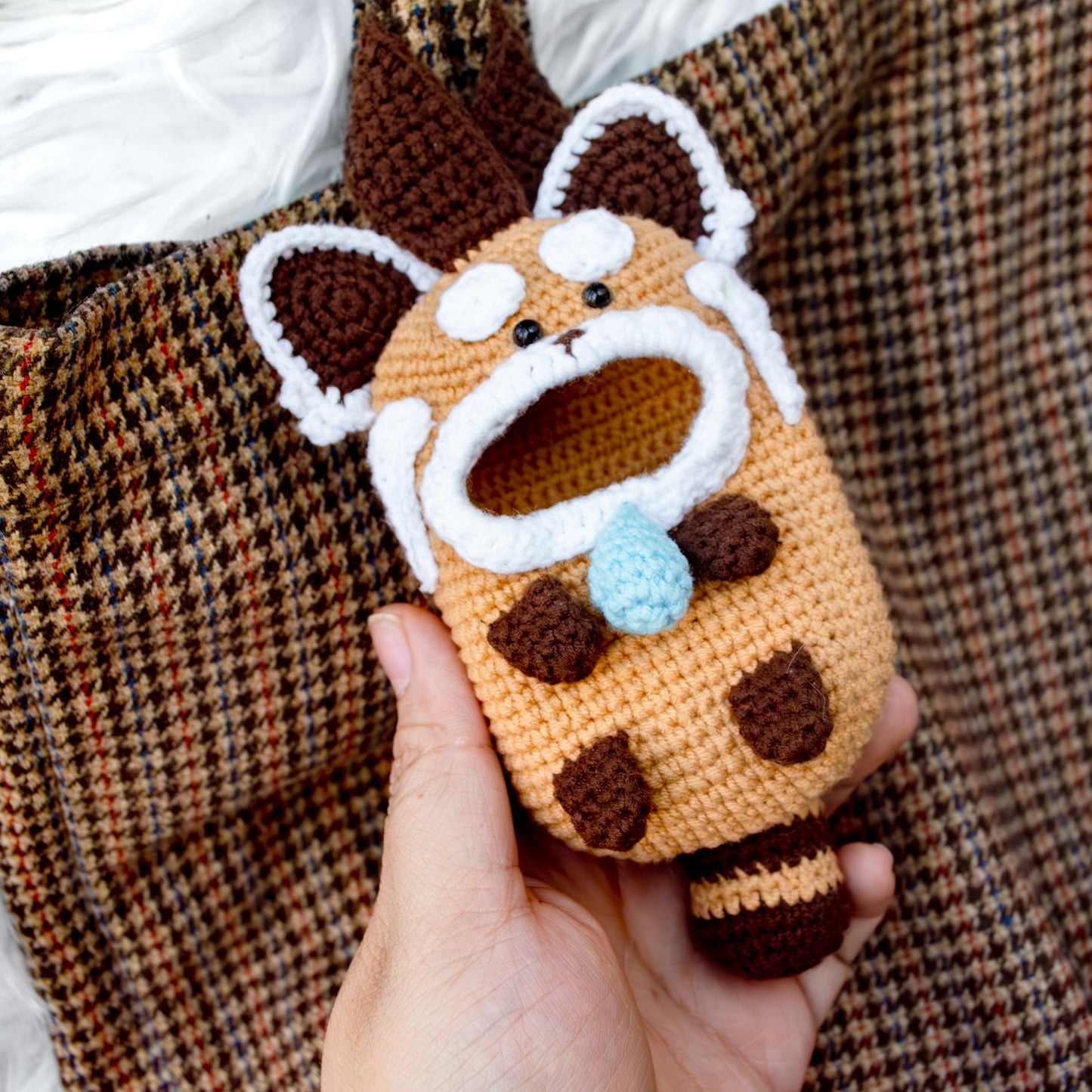 Crochet Squirrel Earbud Holder – Cute & Functional Pouch