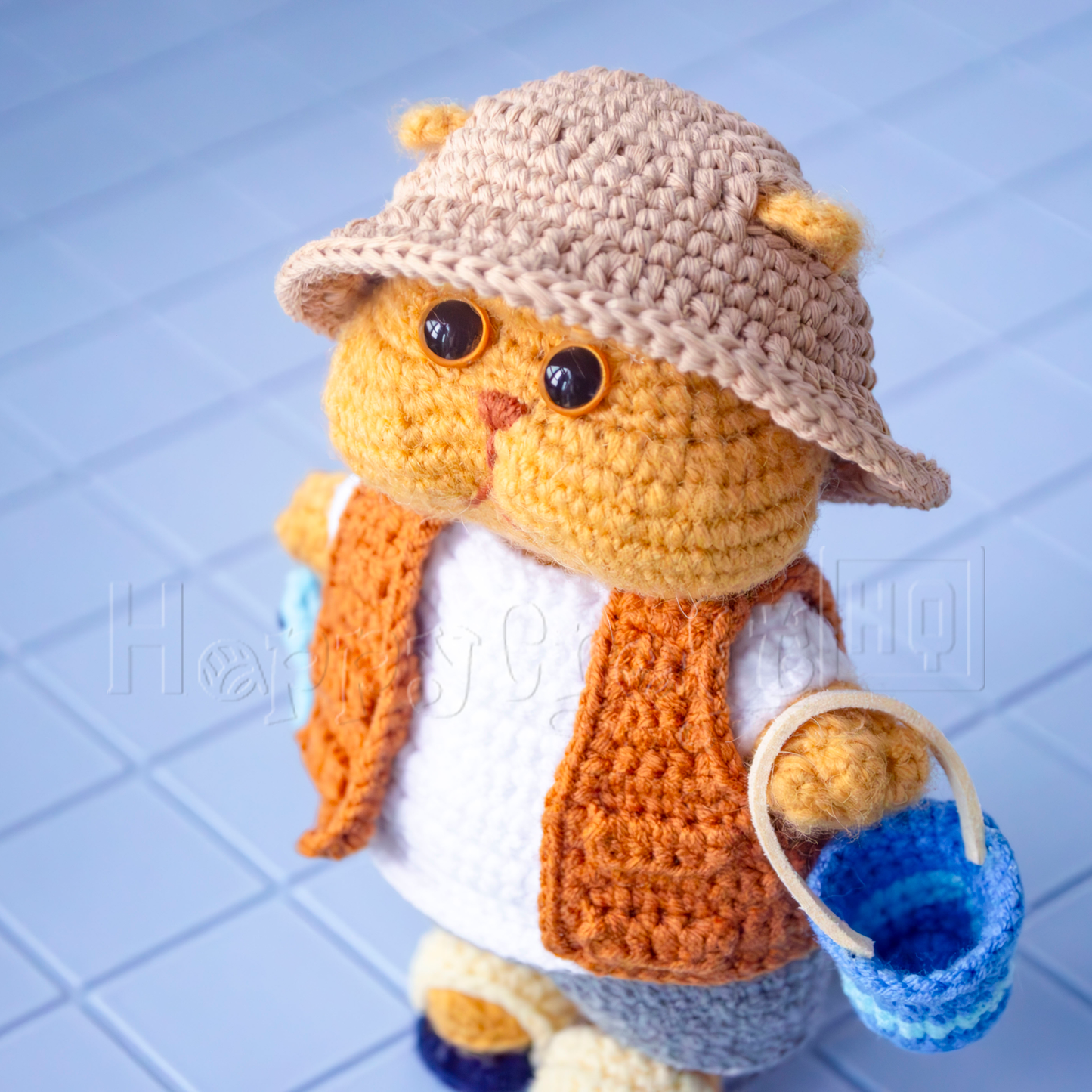 Fishing Fat Cat Crochet Pattern