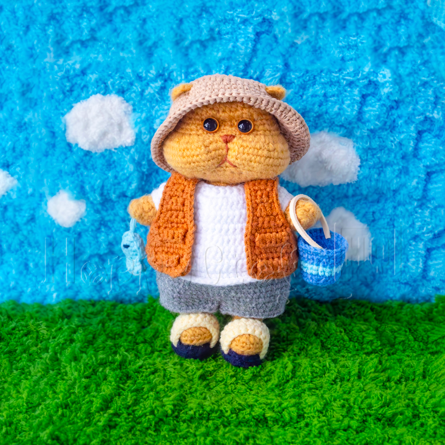 Fishing Fat Cat Crochet Pattern