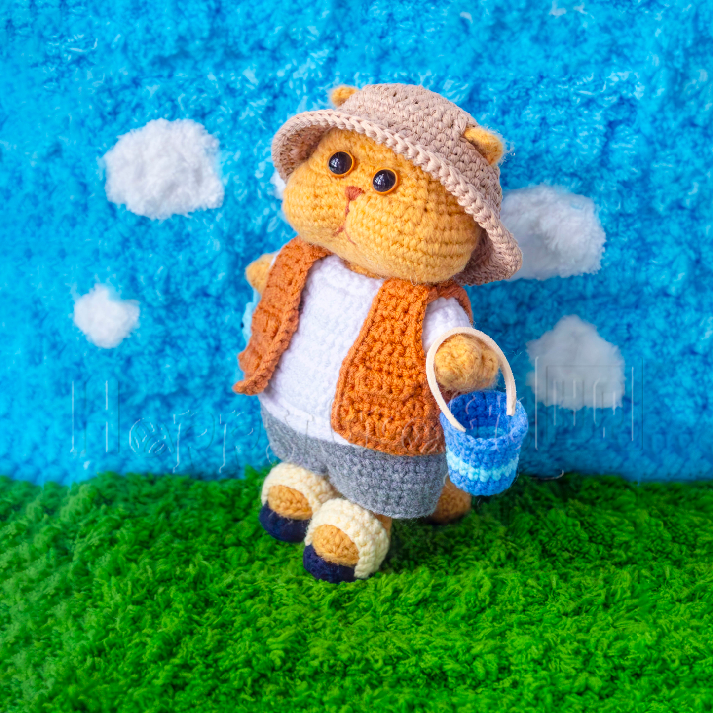 Fishing Fat Cat Crochet Pattern