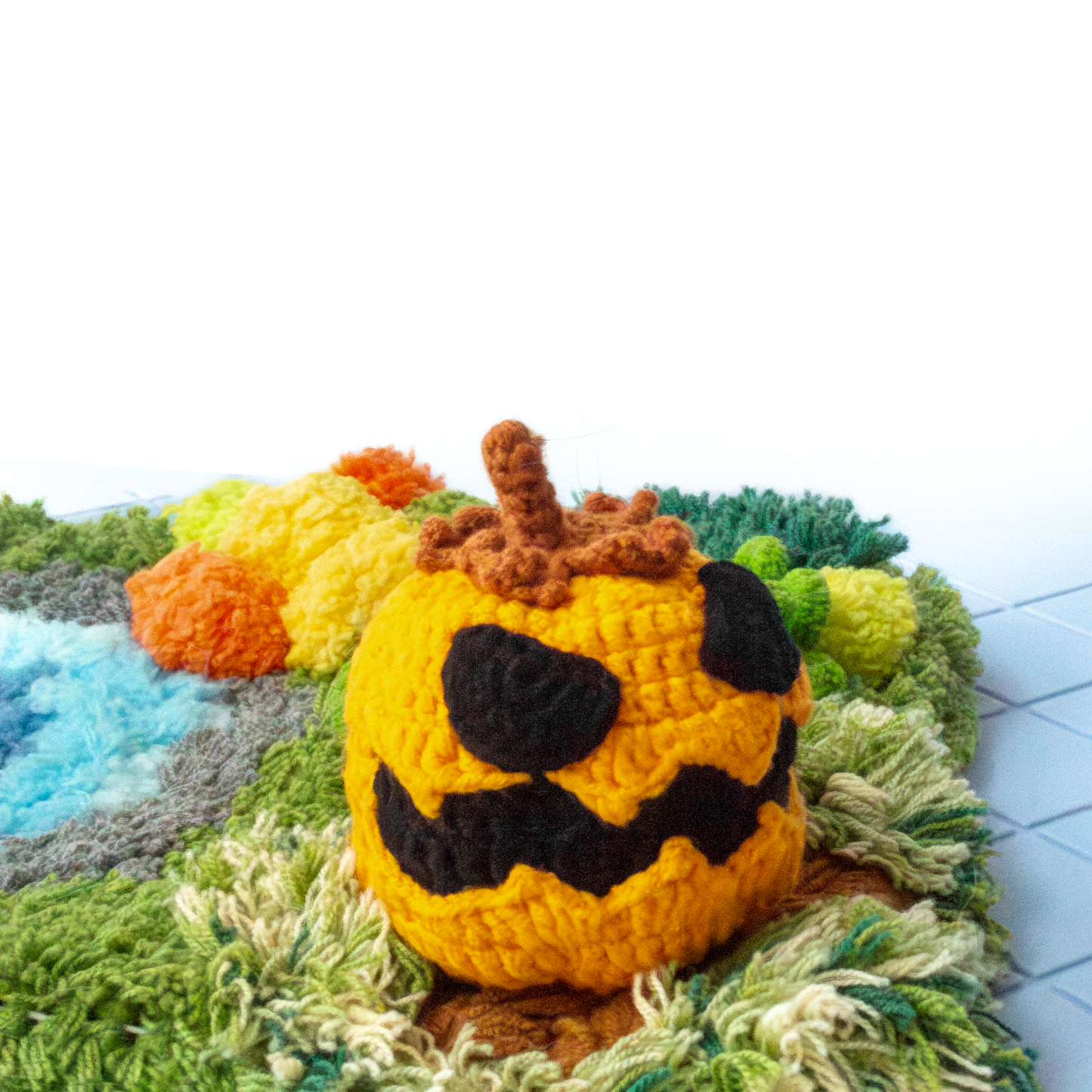 Halloween Style Crochet Knitted Pumpkin Pattern Tutorial PDF Only - Orange