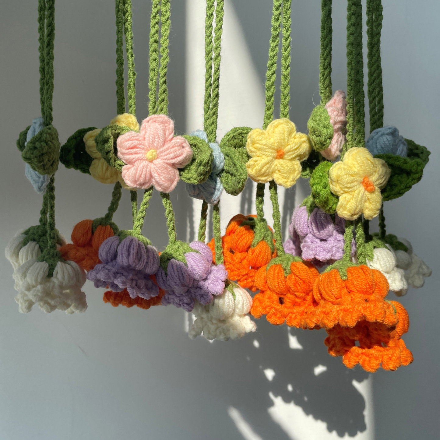 Handmade Crochet Lily of the Valley - Choose from White, Orange, or Purple