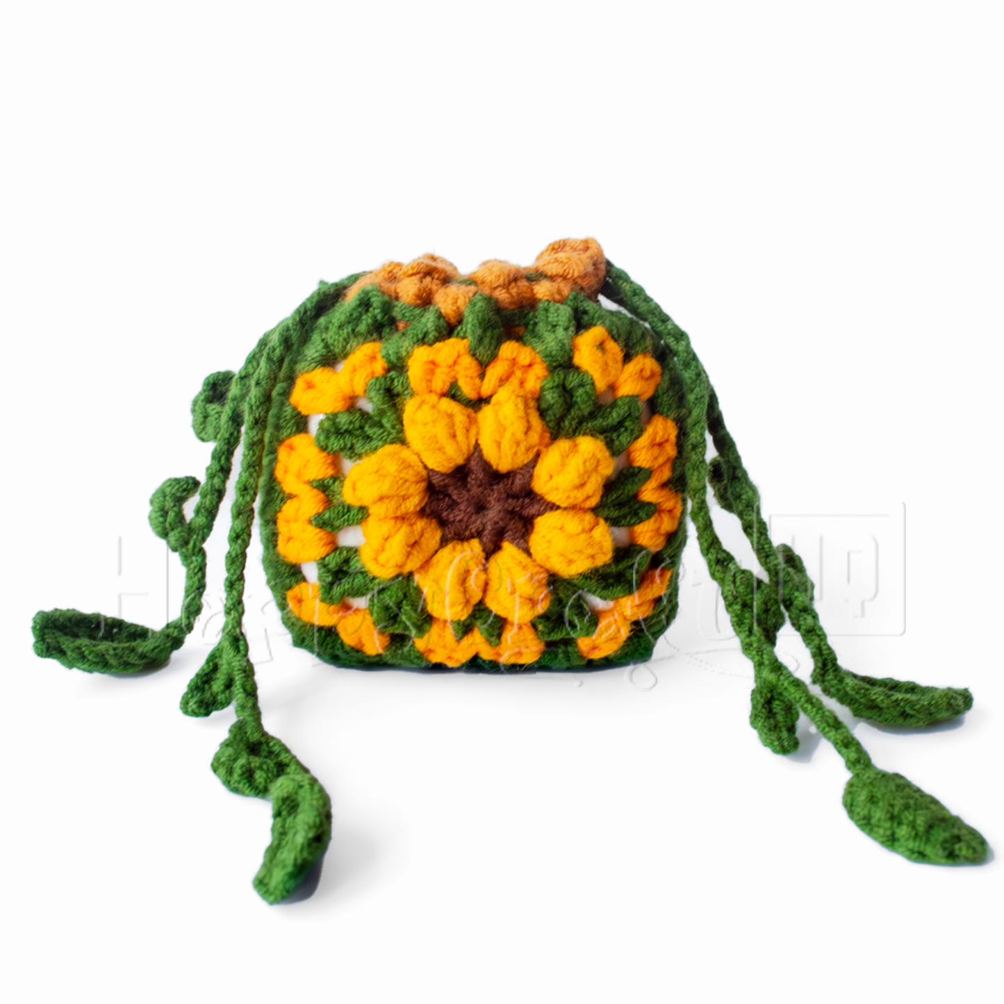 Handmade Crochet Earbud Case Tutorial – Flower Pattern Pouch, DIY Crochet Bag Guide (Pattern Tutorial ONLY)