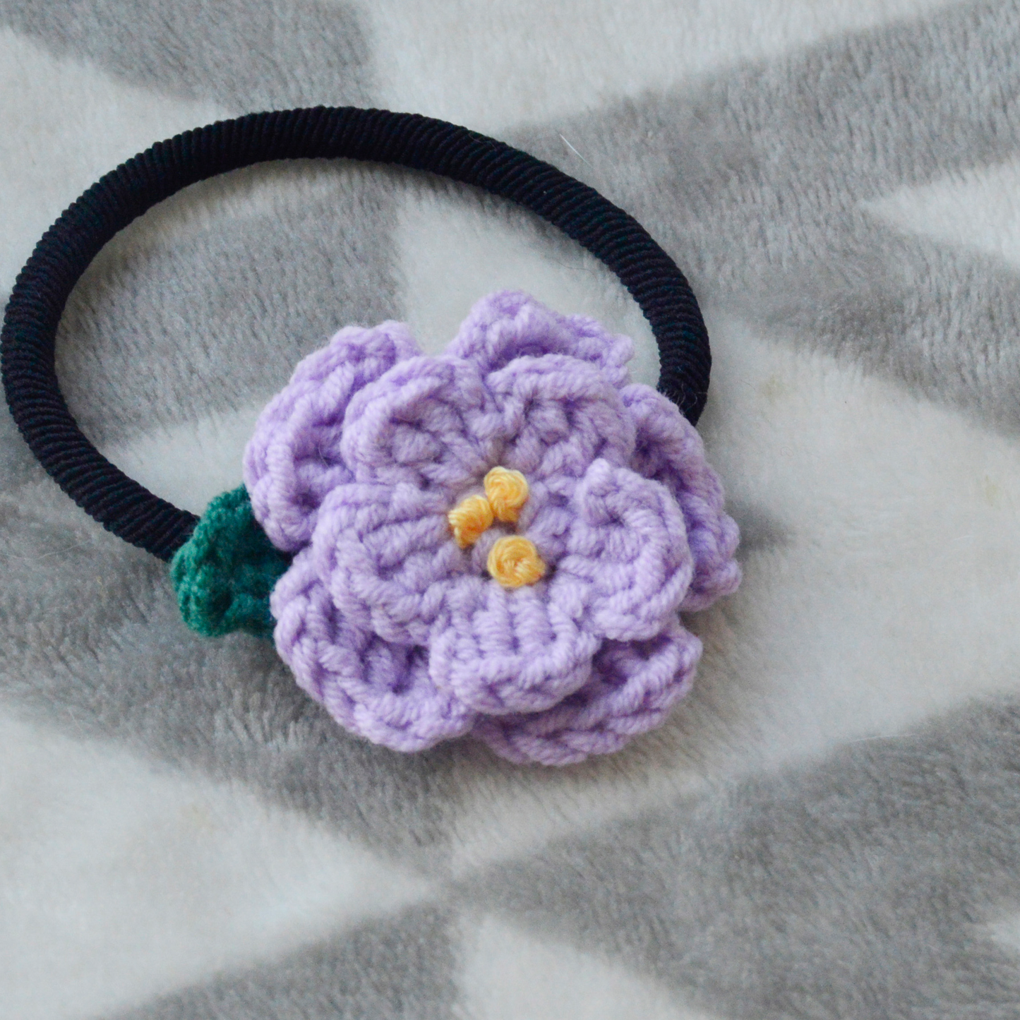 Crochet Rose Hair Band, Hairpin, and Brooch