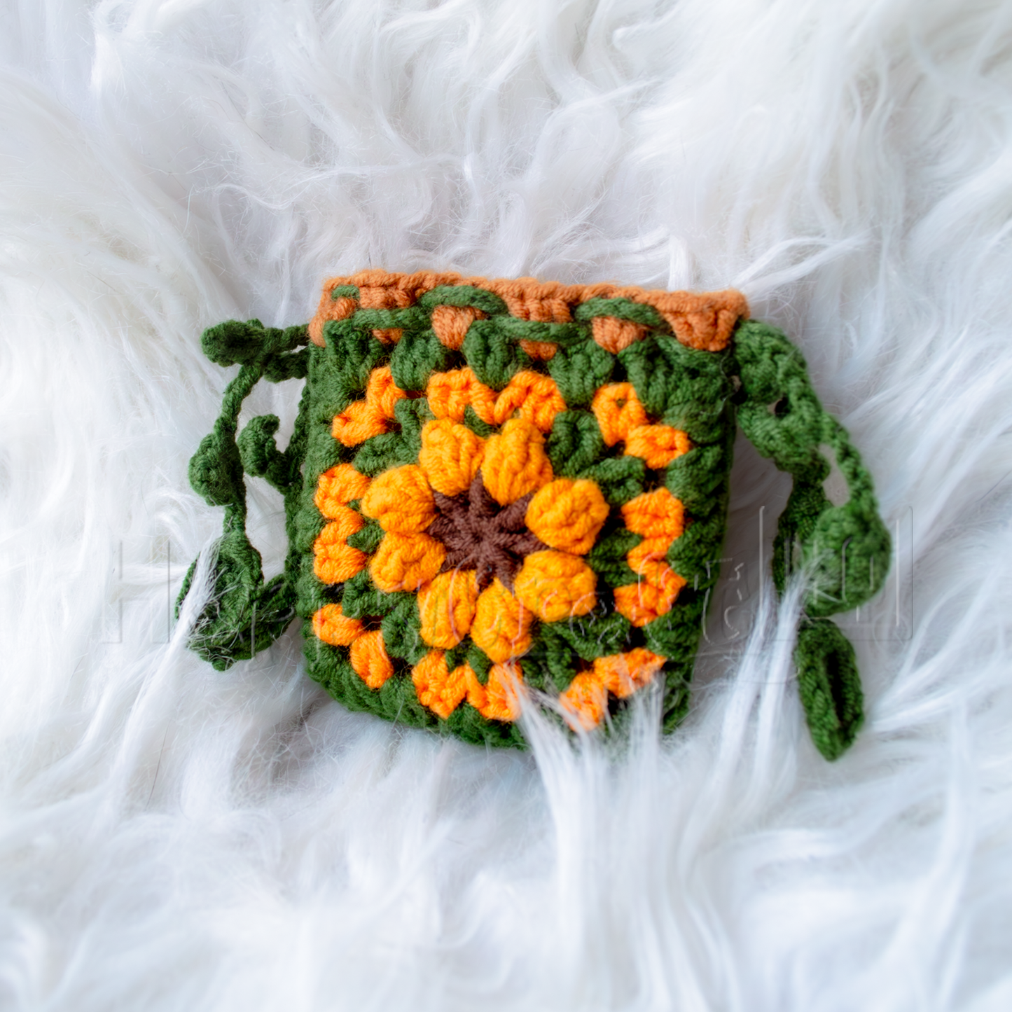 Handmade Crochet Earbud Case Tutorial – Flower Pattern Pouch, DIY Crochet Bag Guide (Pattern Tutorial ONLY)