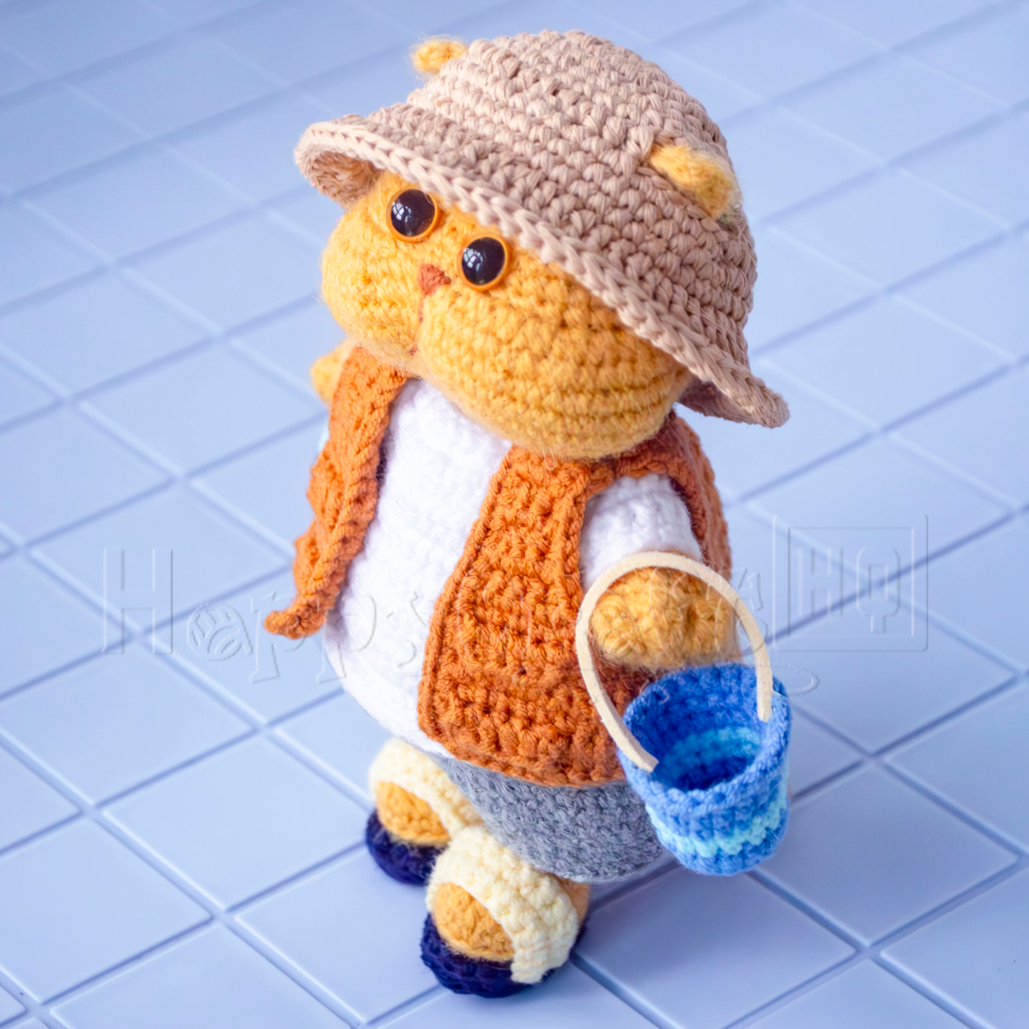 Fishing Fat Cat Crochet Kit - Pattern & Material Package