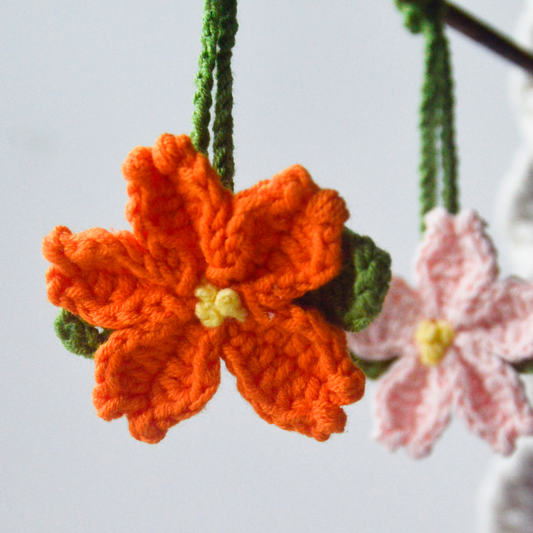 Handmade Crochet Sakura Two Leaves