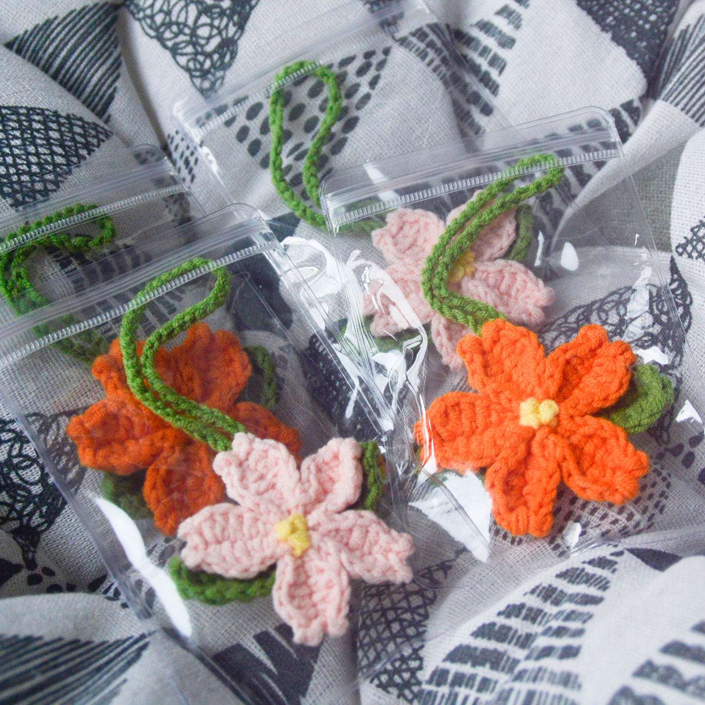 Handmade Crochet Sakura Two Leaves