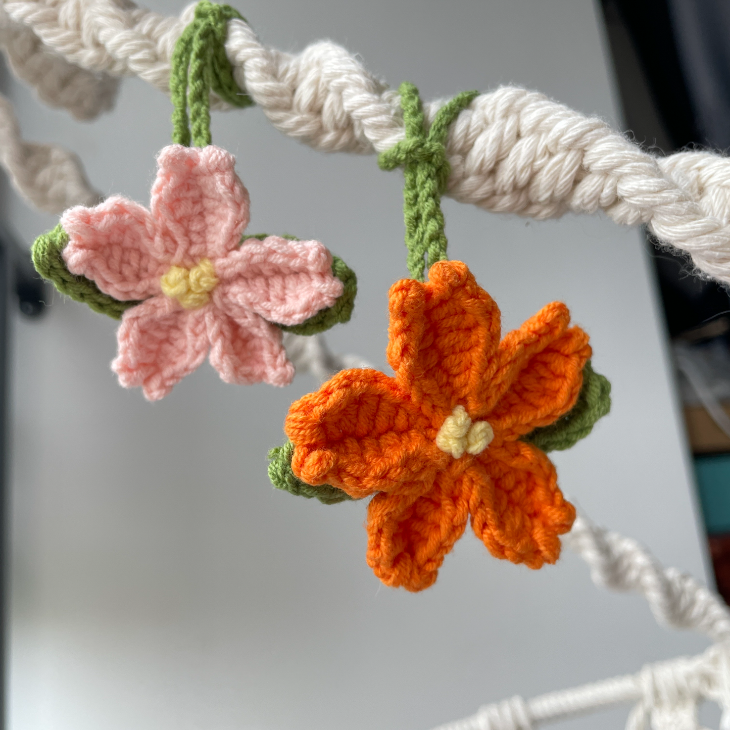 Handmade Crochet Sakura Two Leaves