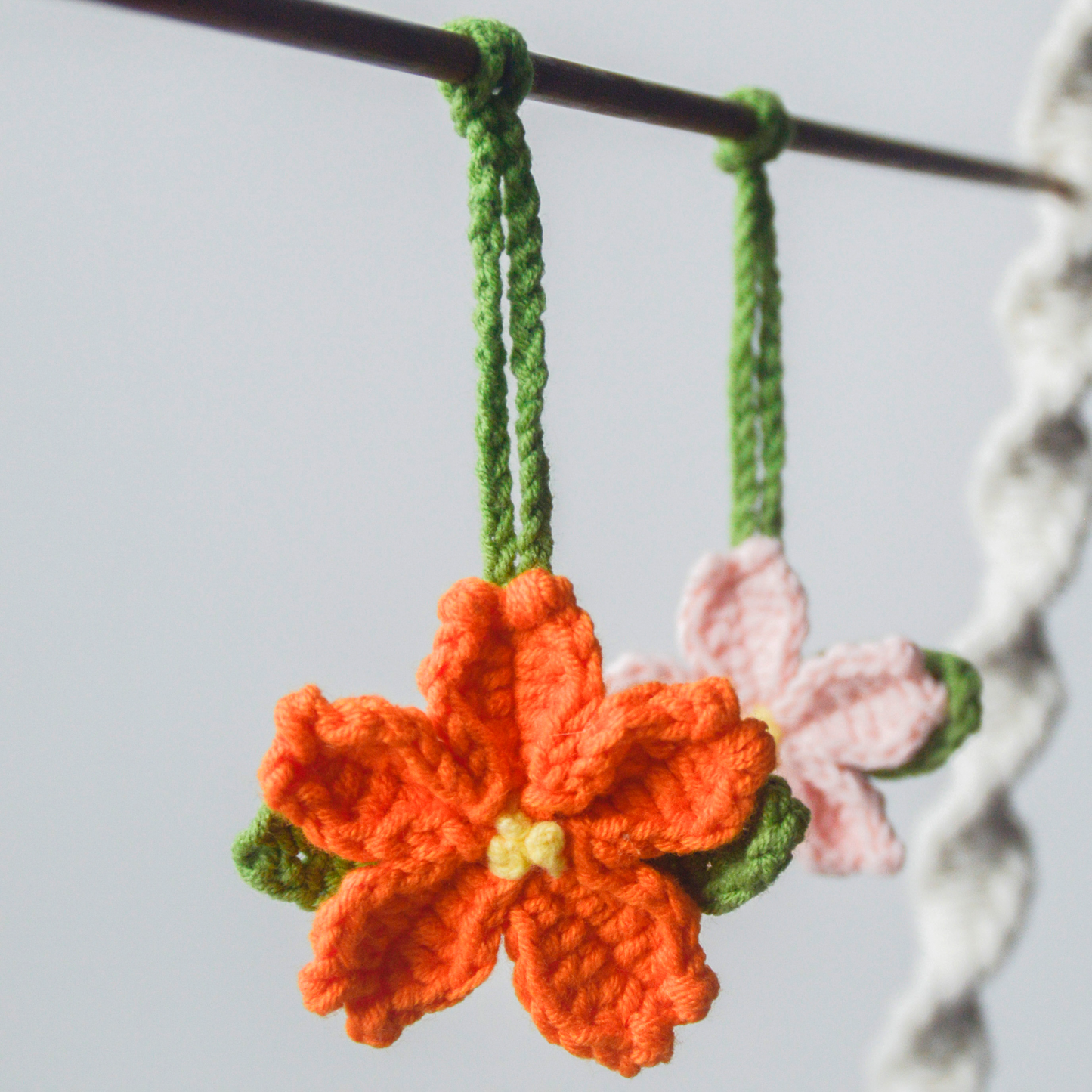 Handmade Crochet Sakura Two Leaves