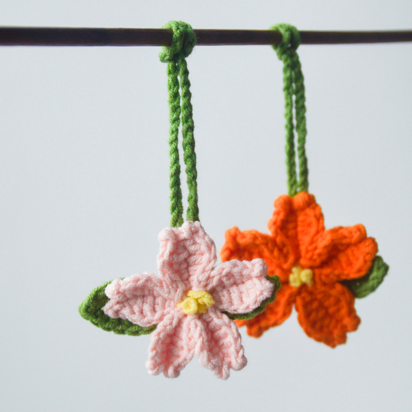 Handmade Crochet Sakura Two Leaves