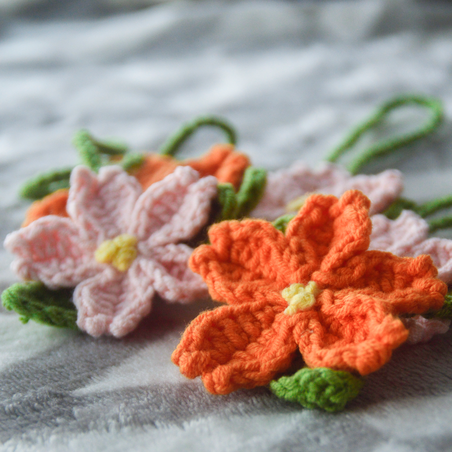 Handmade Crochet Sakura Two Leaves