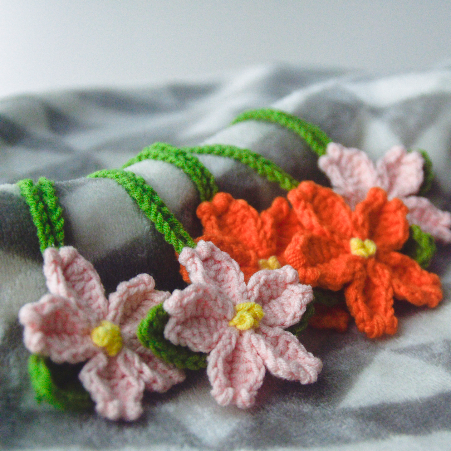 Handmade Crochet Sakura Two Leaves