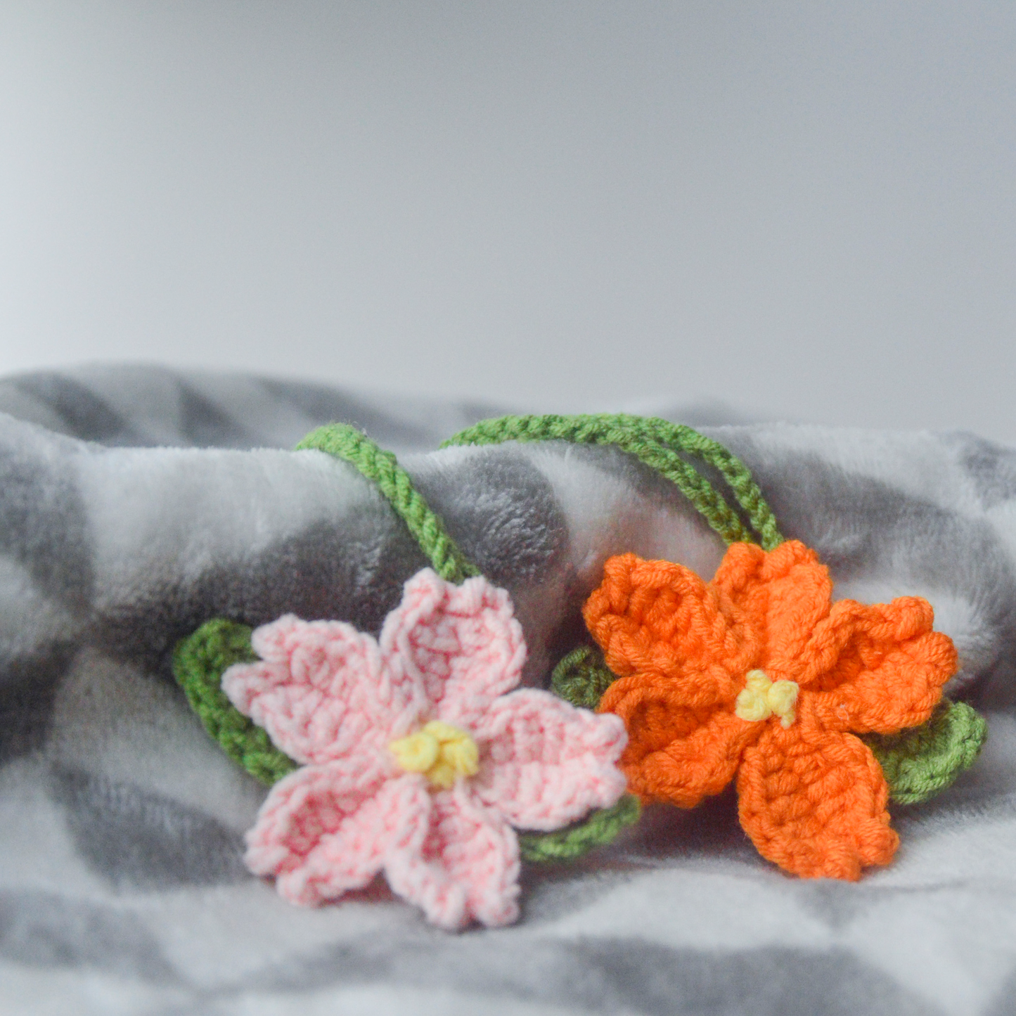 Handmade Crochet Sakura Two Leaves