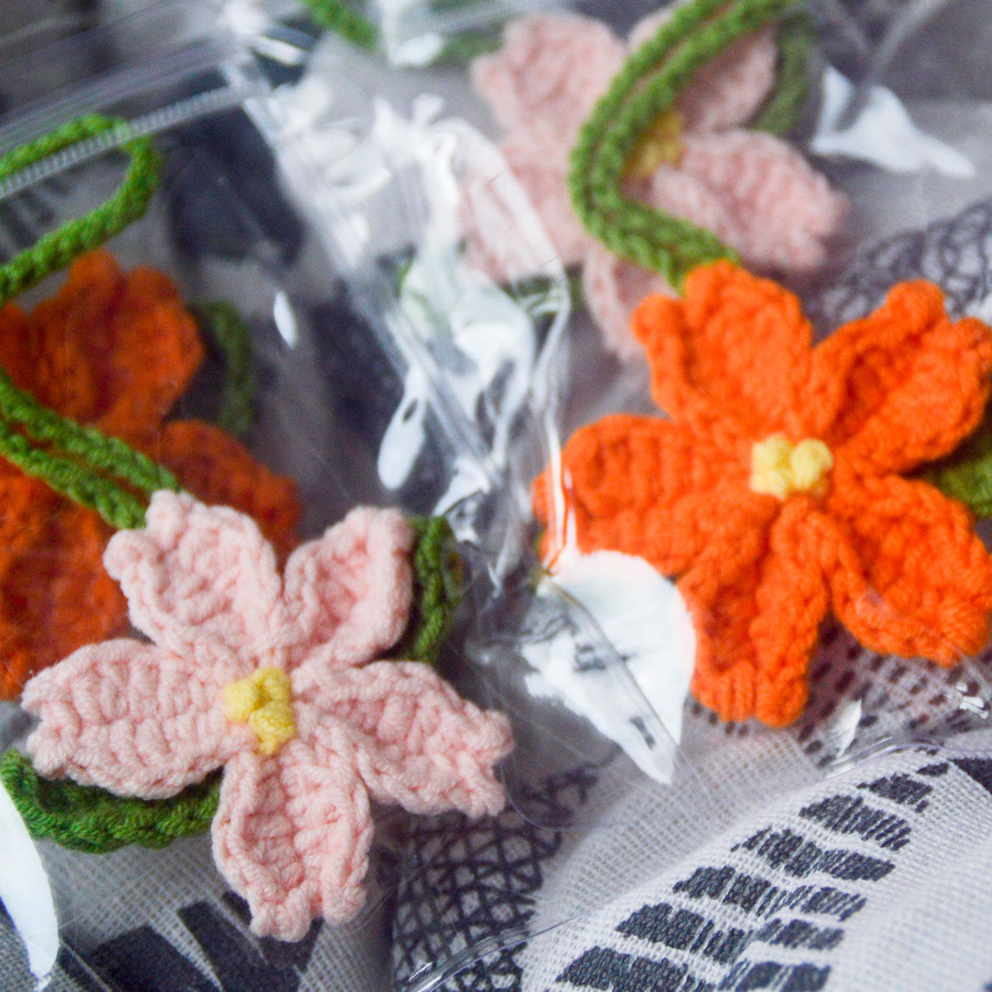 Handmade Crochet Sakura Two Leaves