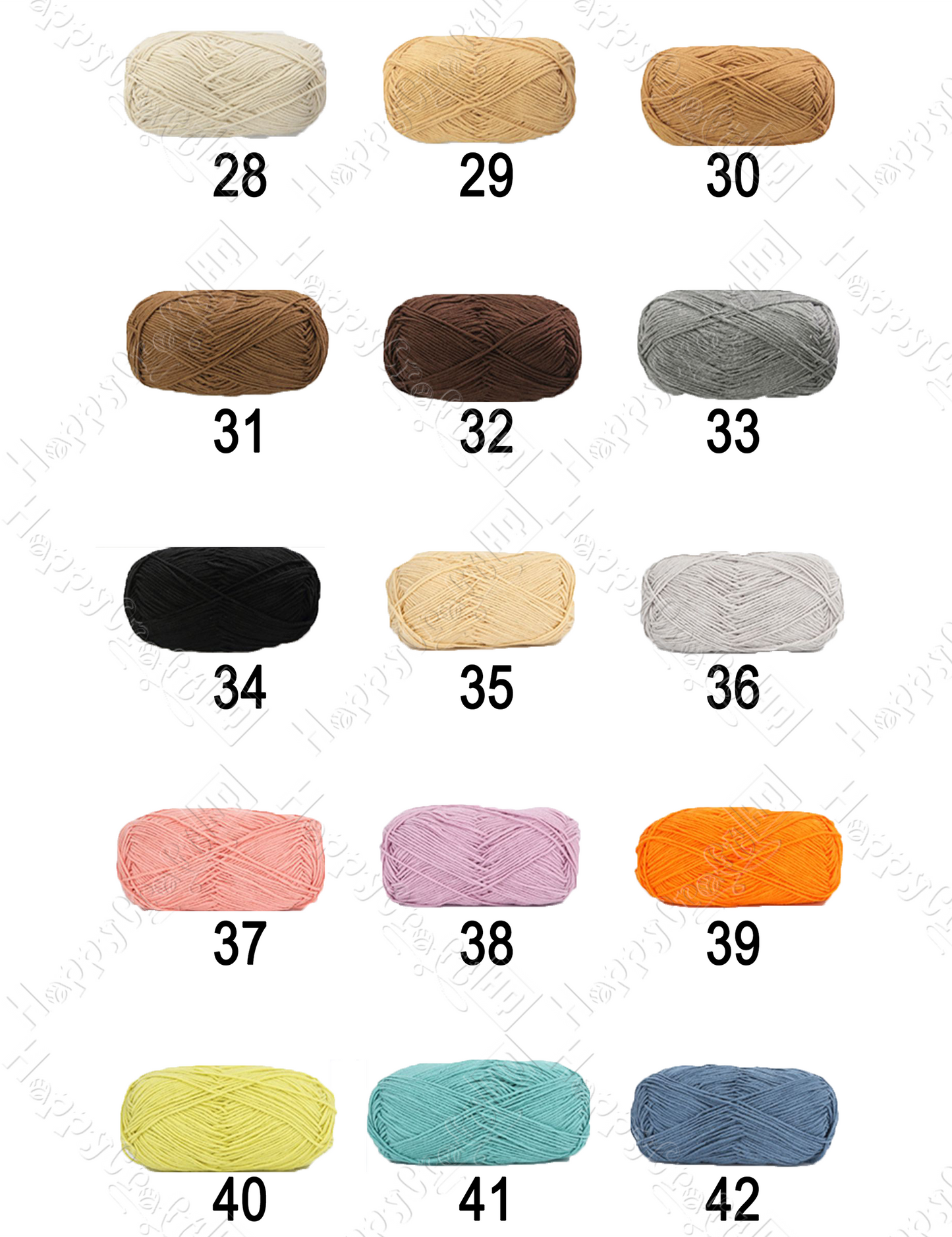 Milk Cotton Yarn 40g Small 4-ply Yarn